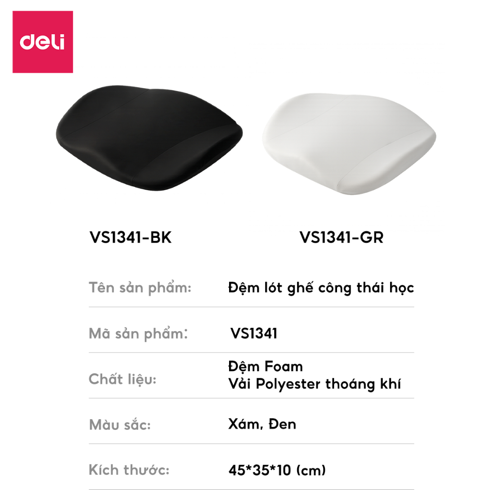 Đệm Ngồi Memory Foam Công Thái Học Cao Cấp – Giảm Đau Lưng, Xương Cụt – Thoáng Khí, Chống Trượt