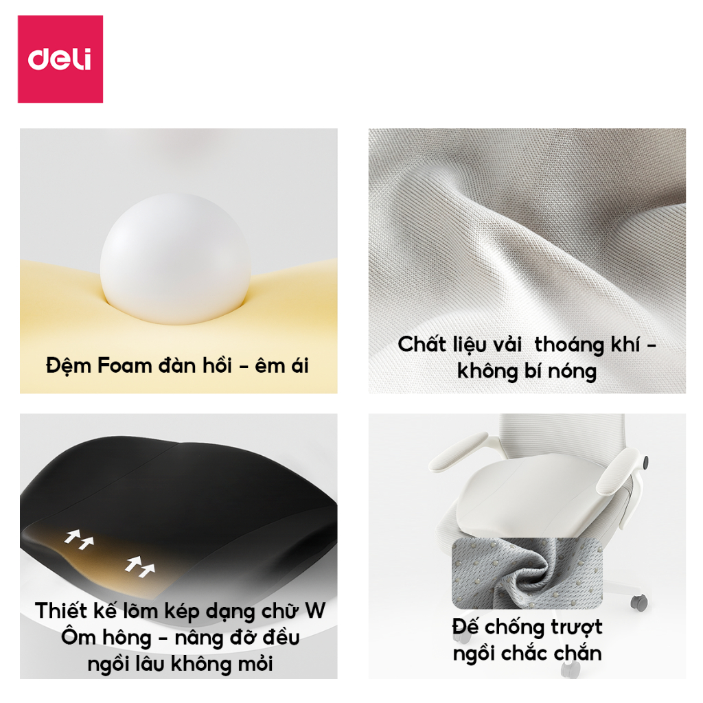 Đệm Ngồi Memory Foam Công Thái Học Cao Cấp – Giảm Đau Lưng, Xương Cụt – Thoáng Khí, Chống Trượt