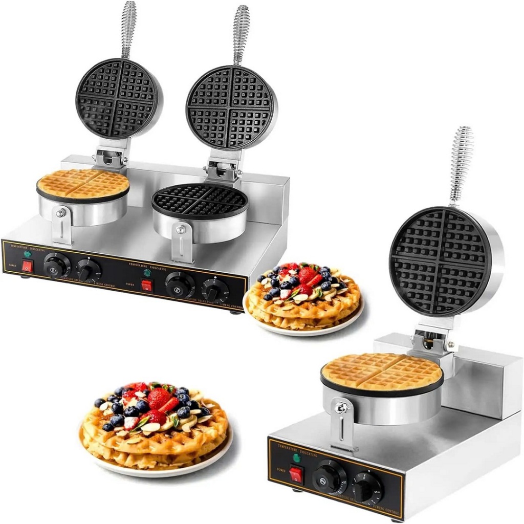 Máy làm bánh bông lan, bánh tàn ong 1200W điều chỉnh 50 - 250 độ, làm nóng nhanh