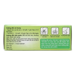 Bột sủi thanh nhiệt Herba Cool Extra Vị Chanh - Hộp 5 gói