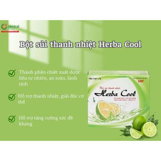 Bột sủi thanh nhiệt Herba Cool Extra Vị Chanh - Hộp 5 gói