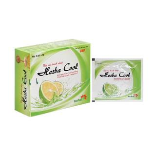 Bột sủi thanh nhiệt Herba Cool Extra Vị Chanh - Hộp 5 gói