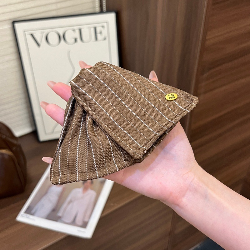 Kẹp ngoạm tóc tam giác, kẹp tam giác vải kẻ phồng tóc , kẹp ngoạm phồng tóc cho nữ