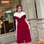 Đầm thiết kế BEMINE cổ tròn phối viền ren cách điệu dáng chữ A phù hợp đi làm-B172