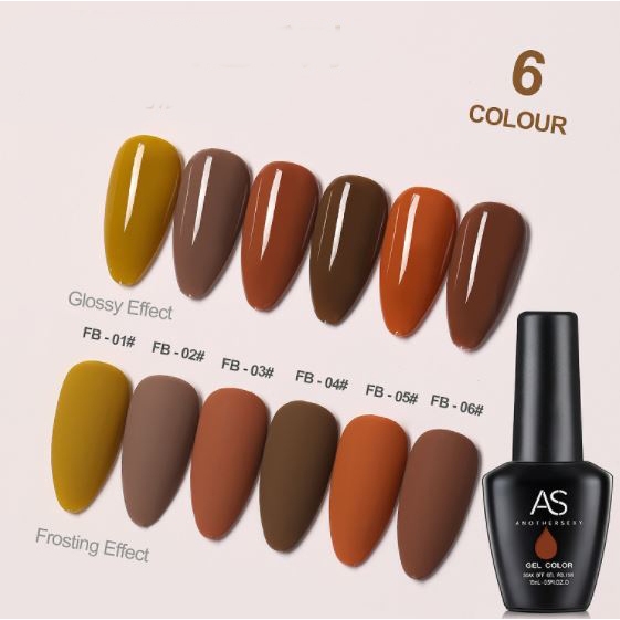 Sơn gel AS lẻ 6 màu Nâu Tây Linen FB