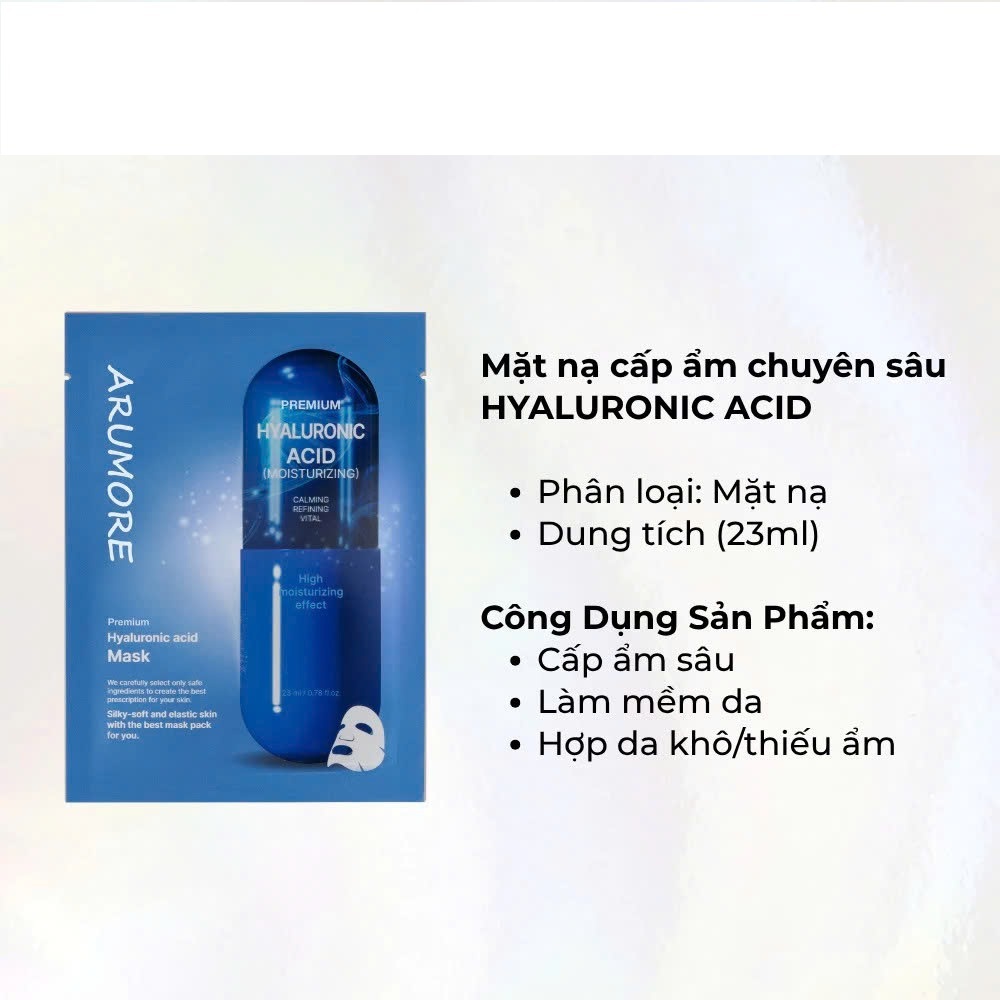 Mặt Nạ ARUMORE Premium Dưỡng Ẩm Làm Sáng Đều Màu Da 23ml | BigBuy360 - bigbuy360.vn