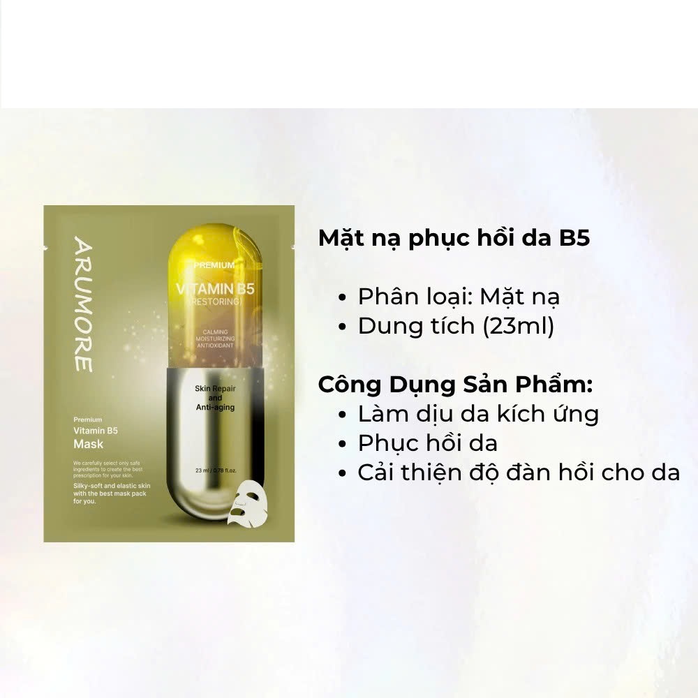 Mặt Nạ ARUMORE Premium Dưỡng Ẩm Làm Sáng Đều Màu Da 23ml | BigBuy360 - bigbuy360.vn