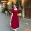 Đầm thiết kế BEMINE cổ sen dáng chữ A có viền phù hợp đi làm, đi chơi-MT10184