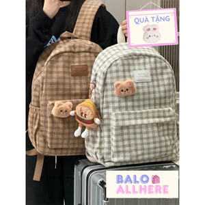 BaLo (XINHXINH) Balo Nữ Đi Học Thời Trang Kẻ Caro BL422