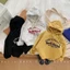Áo nỉ hoodie bé trai bé gái thêu chữ có mũ