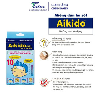 Miếng dán hạ sốt cho bé Aikido - Tatra, Hộp 6 Miếng