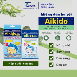 Miếng dán hạ sốt cho bé Aikido - Tatra, Hộp 6 Miếng