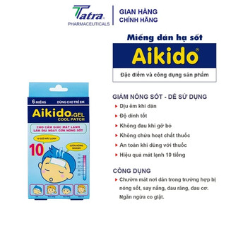 Miếng dán hạ sốt cho bé Aikido - Tatra, Hộp 6 Miếng