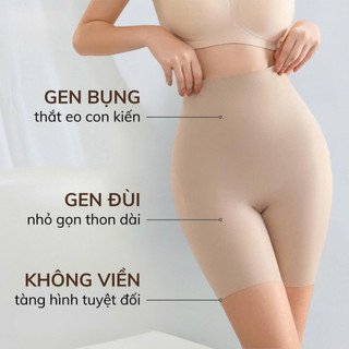 Quần lót bảo hộ nữ độn mông, độn hông VANVENE QL2029, quần bảo hộ mặc váy cạp cao không viền tàng hình siết eo, gen bụng