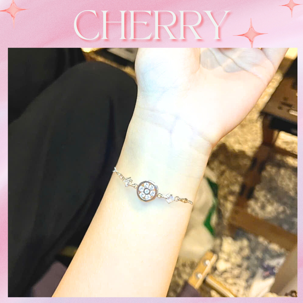 Vòng tay nữ CHERRY JEWELRY đính đá , Lắc tay nữ thời trang cá tính Hàn Quốc - Mua 1 tặng 1 vòng