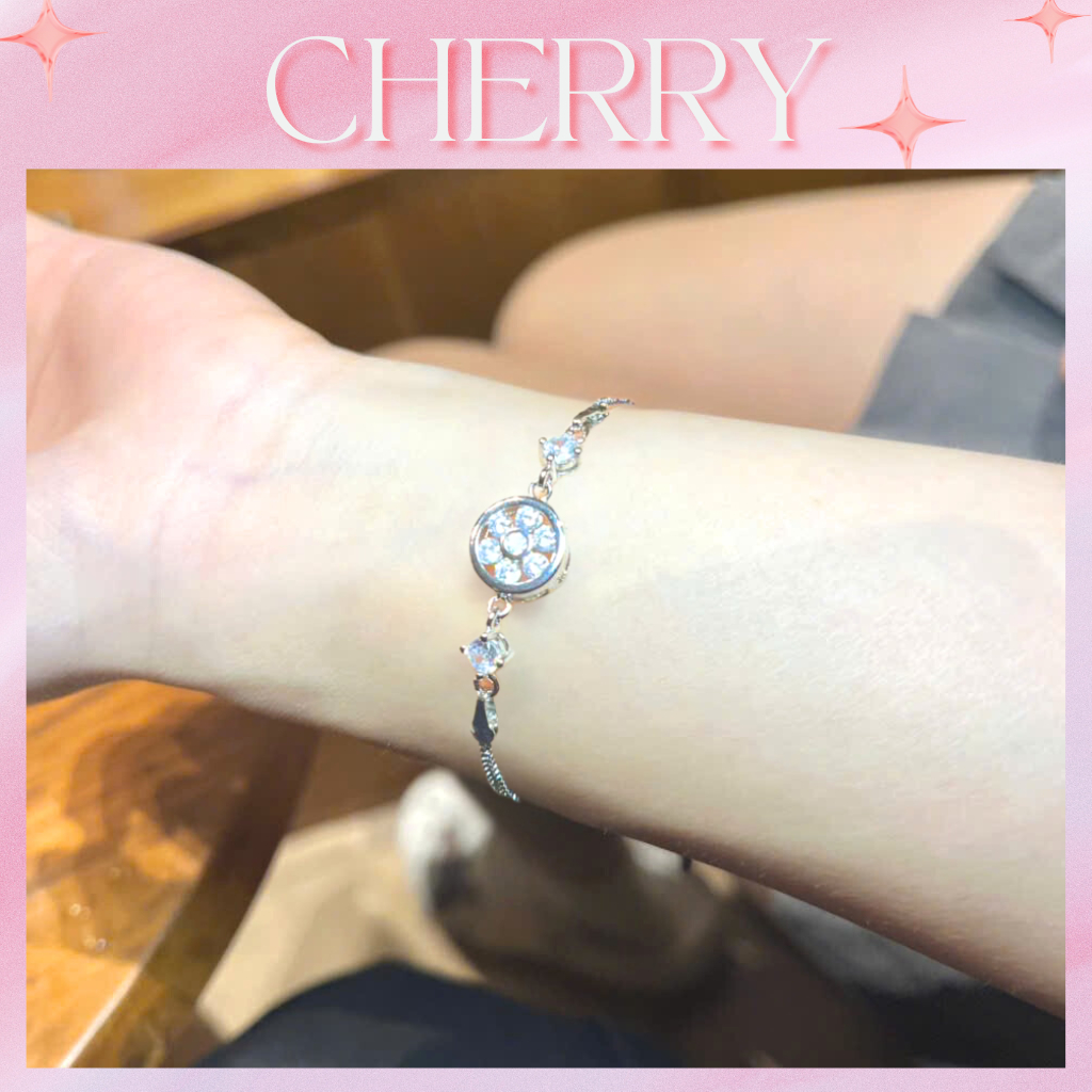 Vòng tay nữ CHERRY JEWELRY đính đá , Lắc tay nữ thời trang cá tính Hàn Quốc - Mua 1 tặng 1 vòng