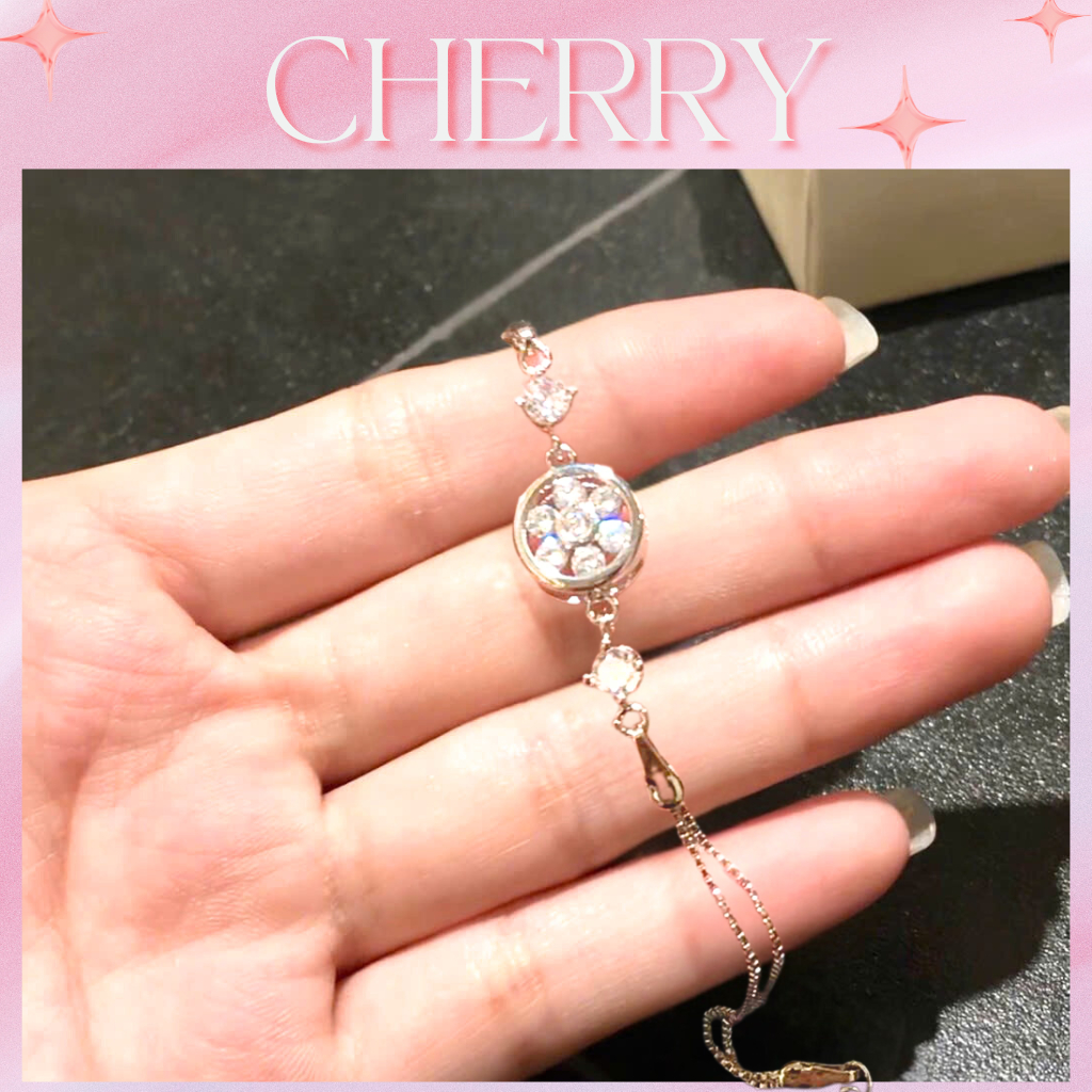 Vòng tay nữ CHERRY JEWELRY đính đá , Lắc tay nữ thời trang cá tính Hàn Quốc - Mua 1 tặng 1 vòng