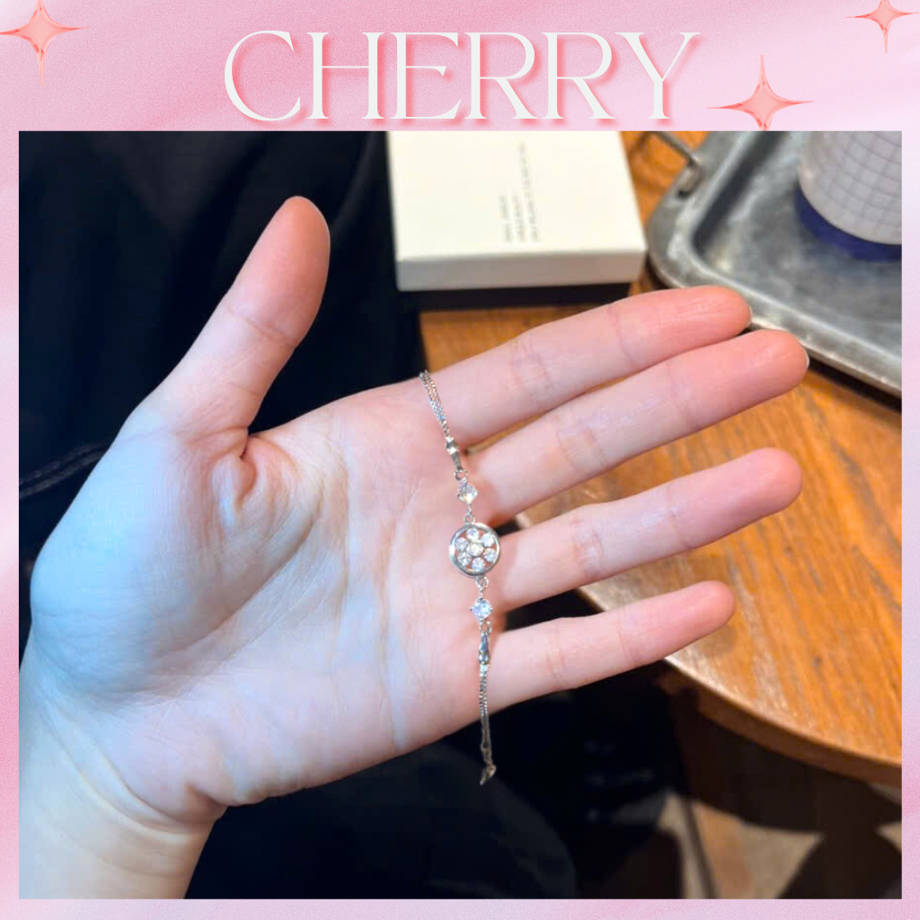 Vòng tay nữ CHERRY JEWELRY đính đá , Lắc tay nữ thời trang cá tính Hàn Quốc - Mua 1 tặng 1 vòng