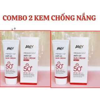 [2Tuýp + tặng 2Nạ] Kem Chống Nắng Nâng Tông ANY Premium Golf Anti UV Sun Cream Tone Up SPF50++ 60ml