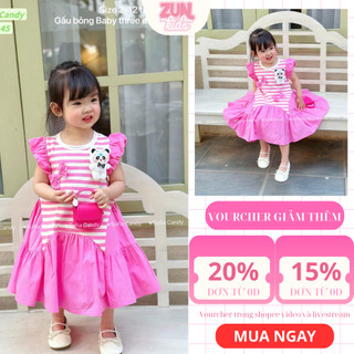 Váy Thun Cotton Bé Gái Baby Three Gấu Panda S5046 – Đầm Bé Gái Dễ Thương
