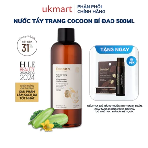 Nước Tẩy Trang Cocoon Winter Melon Bí Đao Làm Sạch Da Và Giảm Dầu 140ml - 500ml