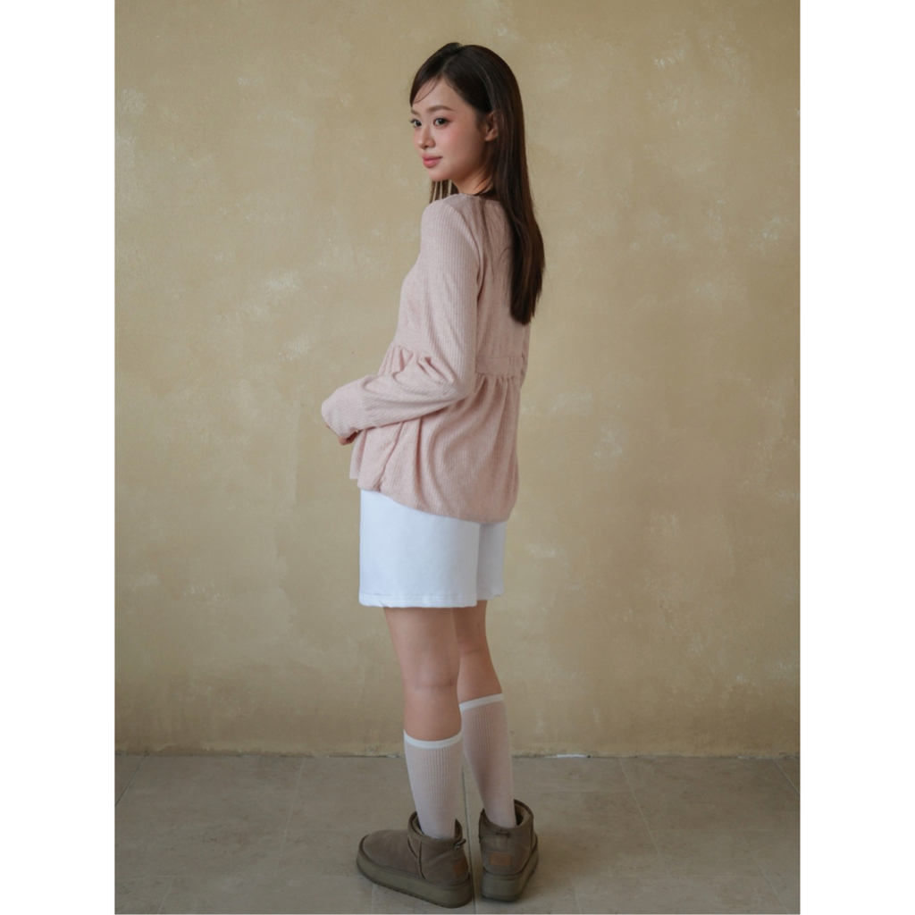 Áo babydoll dài tay SONNA HI - cúc ngực, dáng peplum - BABY SMOCK BLOUSE