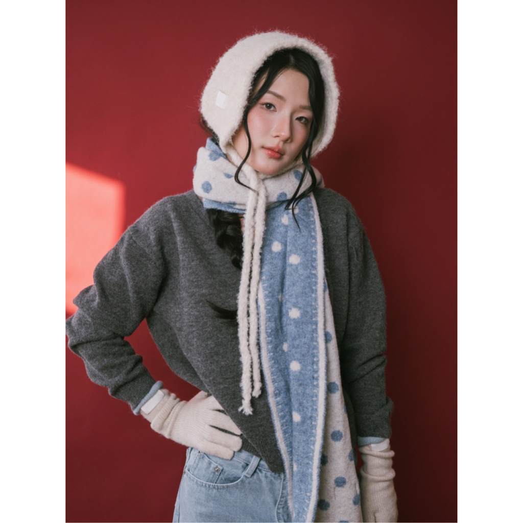 Khăn bịt tai len nữ SONNA HI - bonnet earmuff giữ ấm mùa đông - PLUSH KNIT EARMUFF