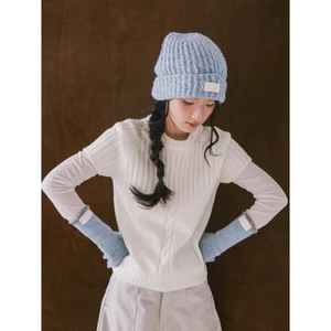 Mũ len nữ beanie màu đốm tiêu SONNA HI - phom lớn phủ kín đầu - FUZZY BEANIE