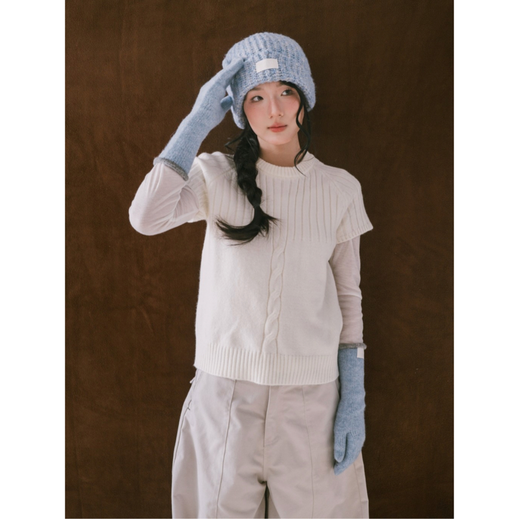 Mũ len nữ beanie màu đốm tiêu SONNA HI - phom lớn phủ kín đầu - FUZZY BEANIE