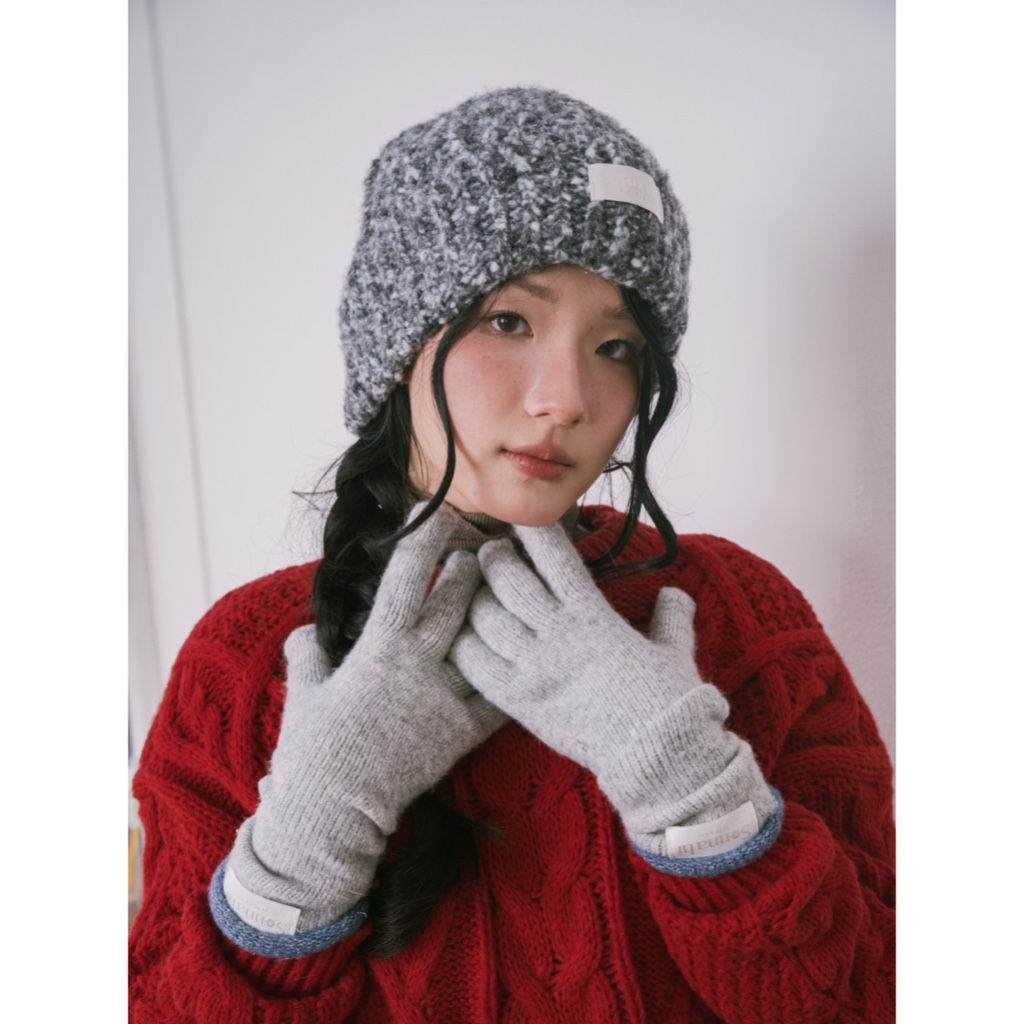 Mũ len nữ beanie màu đốm tiêu SONNA HI - phom lớn phủ kín đầu - FUZZY BEANIE