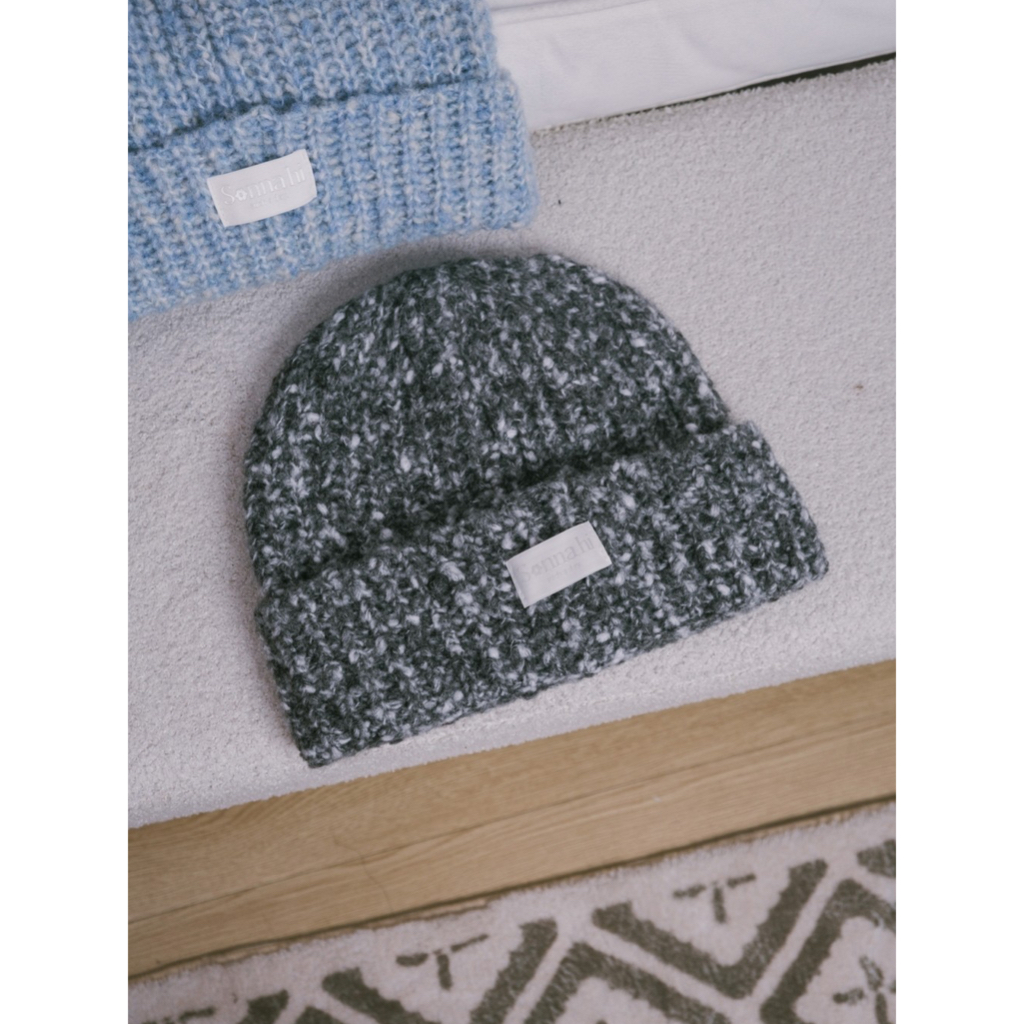 Mũ len nữ beanie màu đốm tiêu SONNA HI - phom lớn phủ kín đầu - FUZZY BEANIE