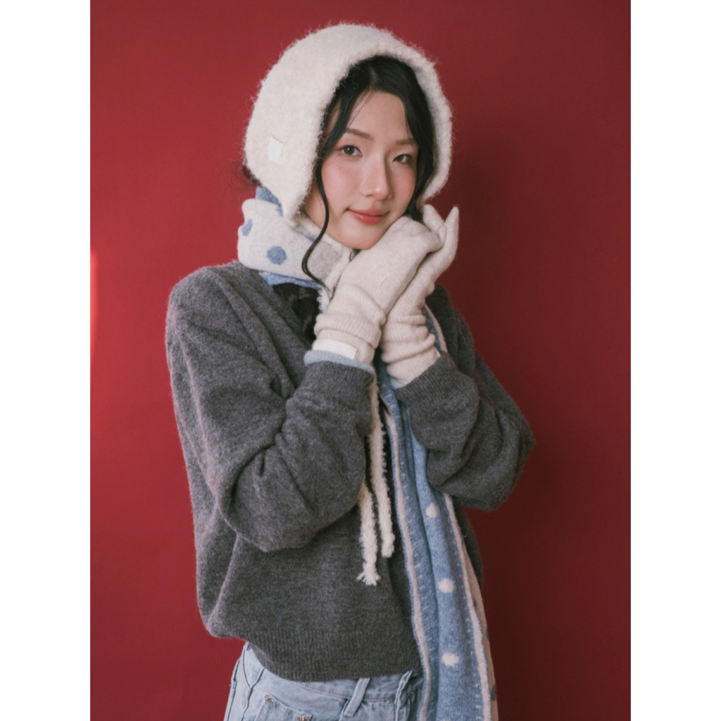 Khăn bịt tai len nữ SONNA HI - bonnet earmuff giữ ấm mùa đông - PLUSH KNIT EARMUFF