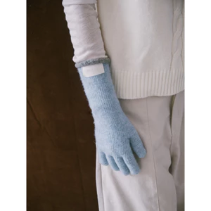 Găng tay len nữ dáng dài SONNA HI - có lỗ ngón tay bấm điện thoại - FUZZY LONG GLOVES