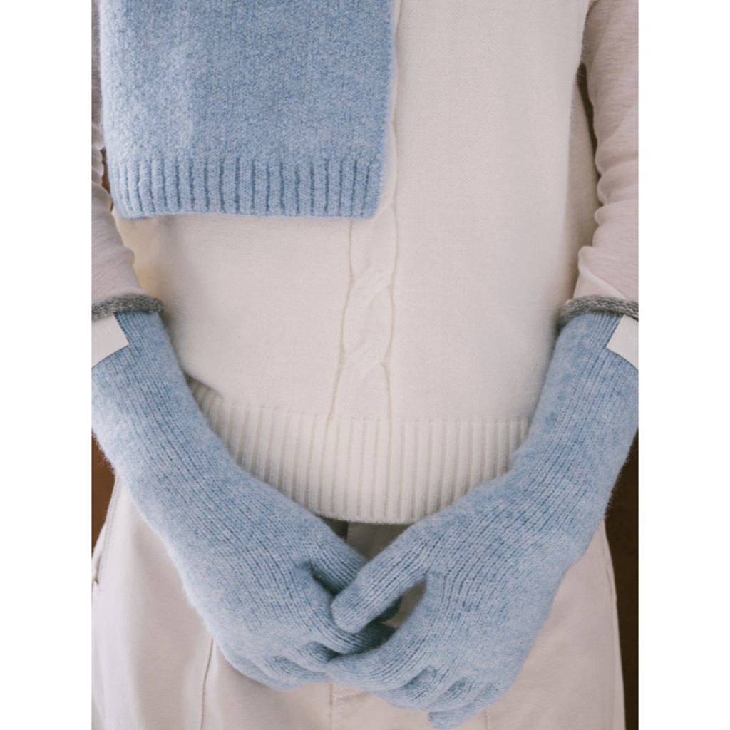 Găng tay len nữ dáng dài SONNA HI - có lỗ ngón tay bấm điện thoại - FUZZY LONG GLOVES