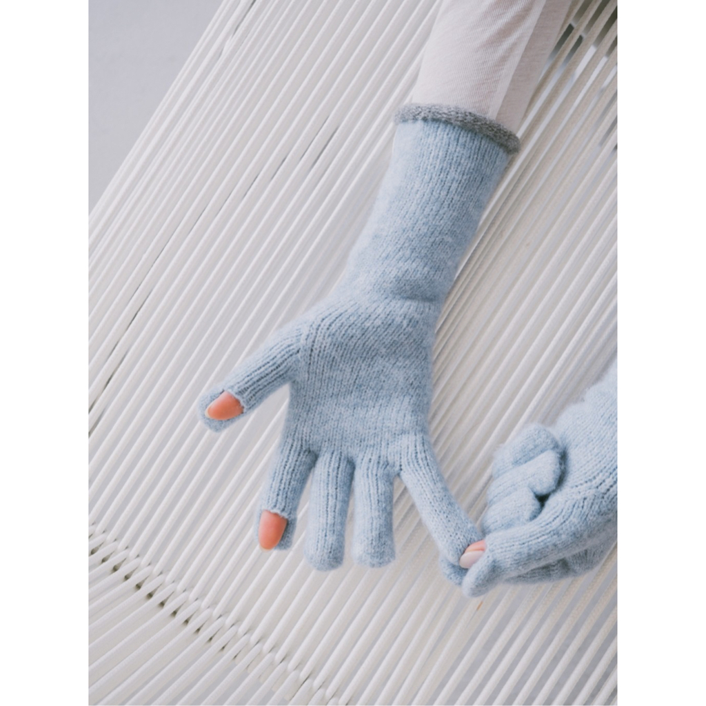 Găng tay len nữ dáng dài SONNA HI - có lỗ ngón tay bấm điện thoại - FUZZY LONG GLOVES