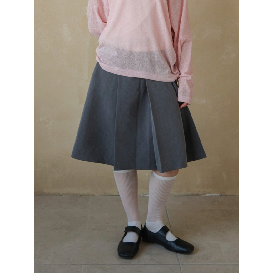 Chân váy midi xếp ly bản to SONNA HI - mềm, ít nhăn, cạp vừa - WIDE PLEATED MIDI SKIRT