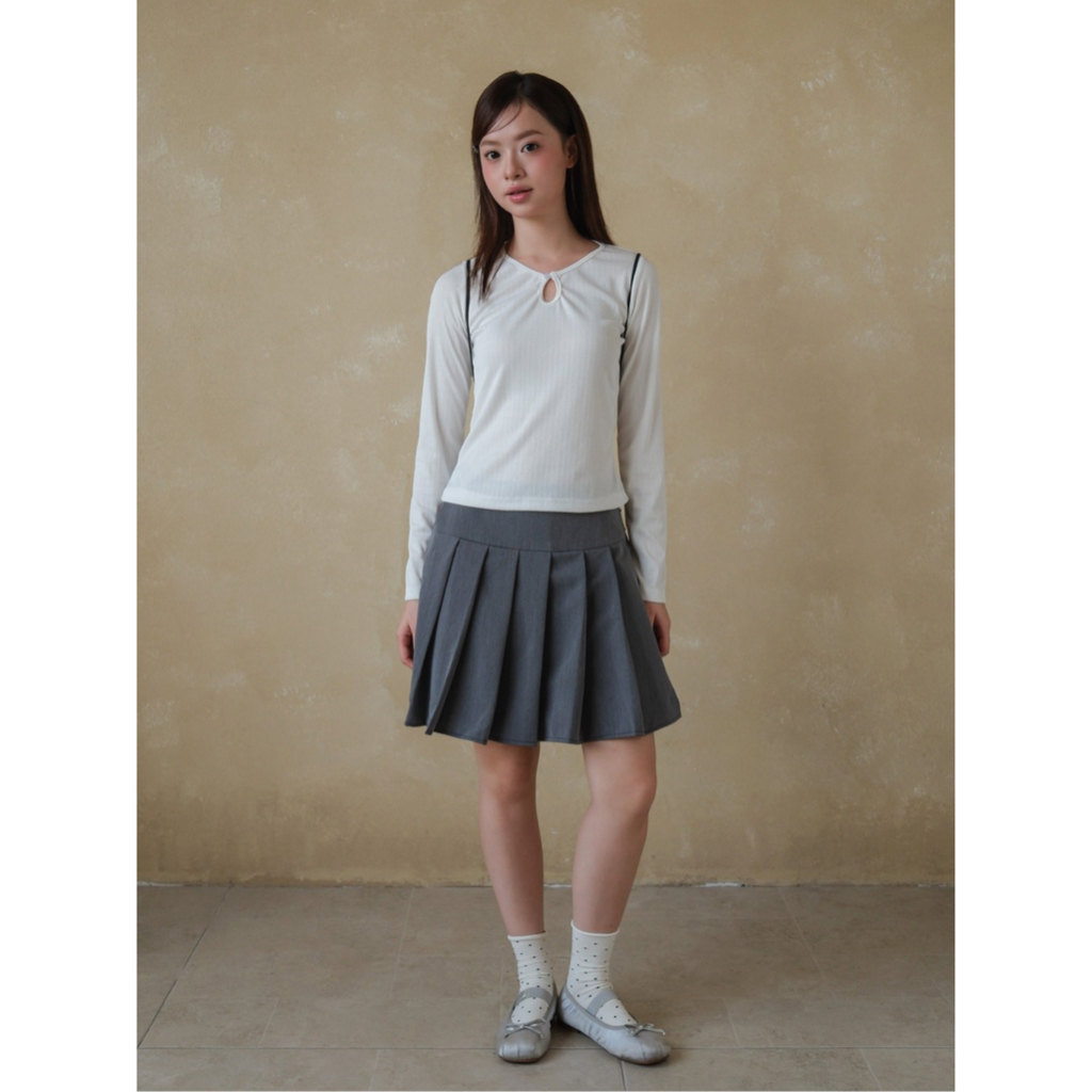 Áo thun nữ dài tay SONNA HI - thiết kế cut out độc đáo - LONG SLEEVE KEYHOLE TOP