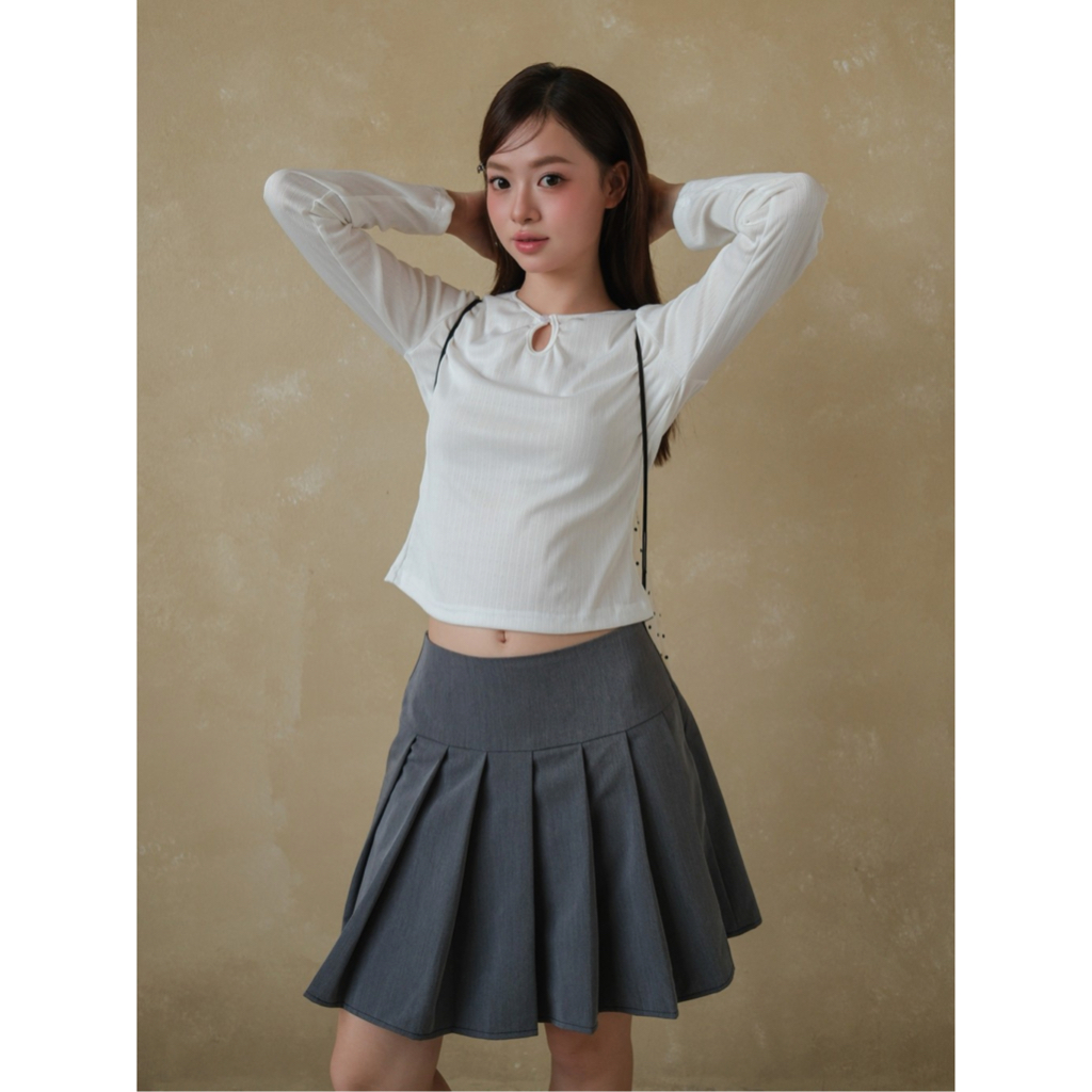 Áo thun nữ dài tay SONNA HI - thiết kế cut out độc đáo - LONG SLEEVE KEYHOLE TOP