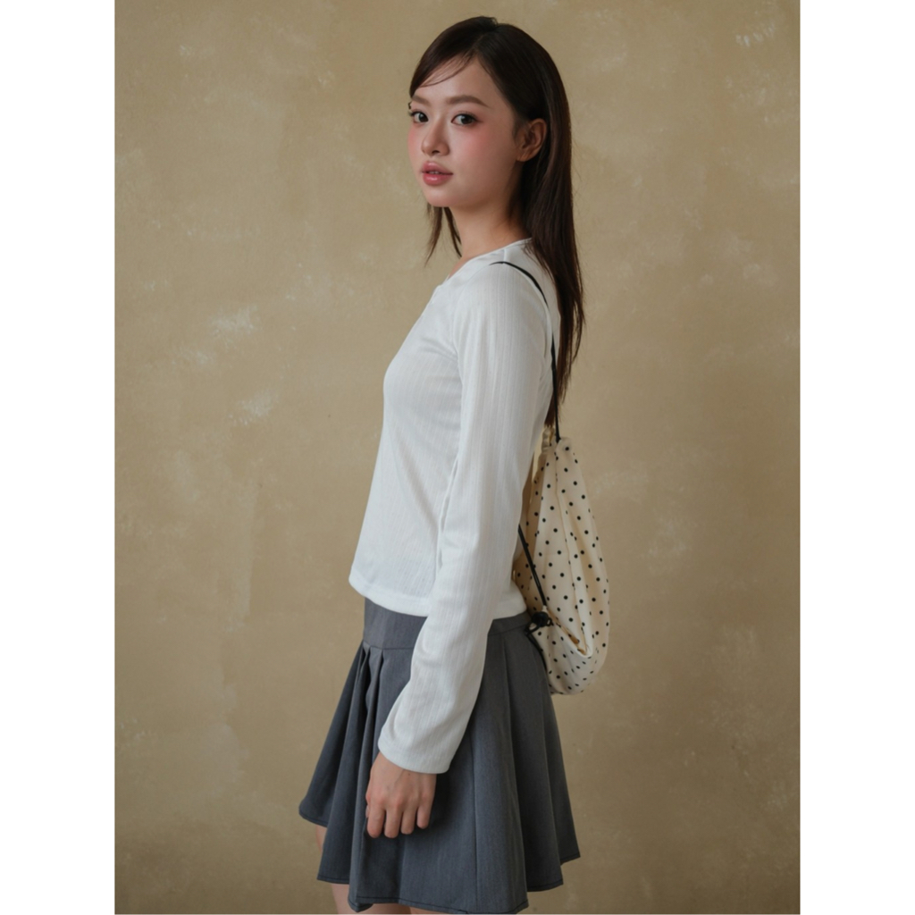 Áo thun nữ dài tay SONNA HI - thiết kế cut out độc đáo - LONG SLEEVE KEYHOLE TOP