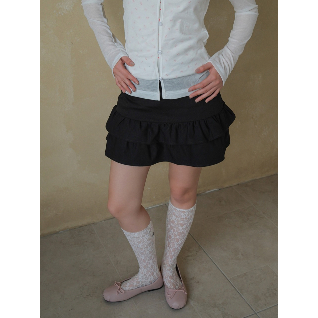 Chân váy ngắn bồng 2 tầng SONNA HI - chất cotton dày dặn, ít nhăn - TWIRL MINI SKIRT
