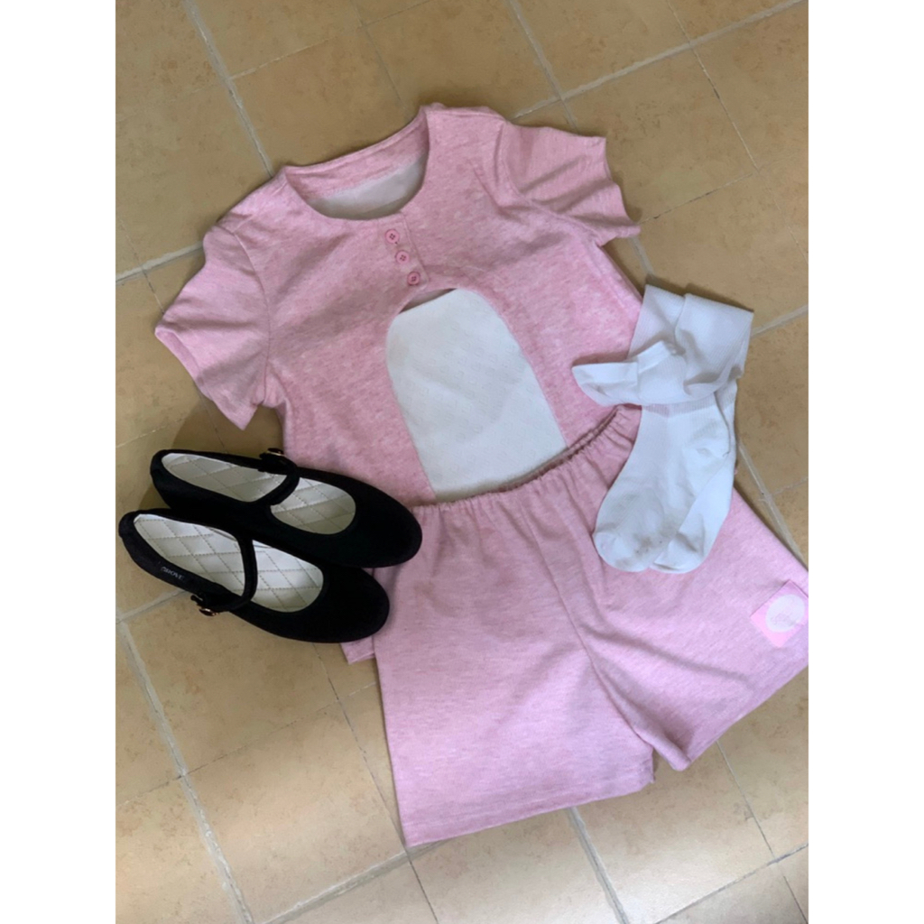 Set cardigan thun nỉ mùa hè SONNA HI - cotton co giãn thoáng khí - SUMMER LOUNGE RIBBED KNIT SET