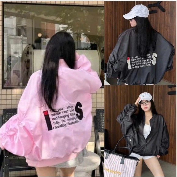 Áo khoác gió xinh yêu phối tay Dúm in chữ S from rộng đủ các size Phong cách hàn quốc gió 2 lớp chống gió cực tốt
