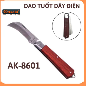 Dao tuốt dây điện Asaki AK-8601, dao rọc cáp,dao gọt vỏ dây điện AK-8601,dao gập rọc cáp đa năng,dao tước dây điện,dao