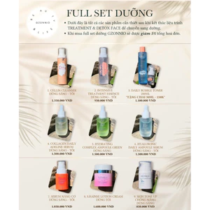 FULL SET DƯỠNG GZONNIO - Sự kết hợp hoàn hảo của từng bước dưỡng.