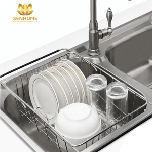 Giá Rổ Gác Bồn Rửa Chén Bát Inox SENHOME