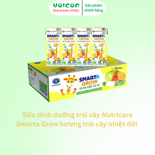 THÙNG Sữa dinh dưỡng trái cây Nutricare Smarta Grow vị cam, nho, dâu, trái cây nhiệt đới 110/180ml