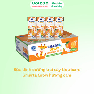 THÙNG Sữa dinh dưỡng trái cây Nutricare Smarta Grow vị cam, nho, dâu, trái cây nhiệt đới 110/180ml