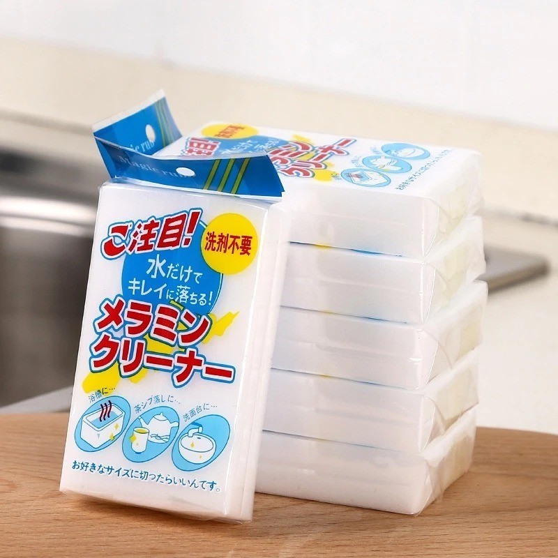 Set 30 Miếng bọt biển nano, Mút Xốp Melamine Miếng Cọ Rửa Bát, Chén - Cọ Đa Năng (Miếng Chữ Nhật Trắng) 484