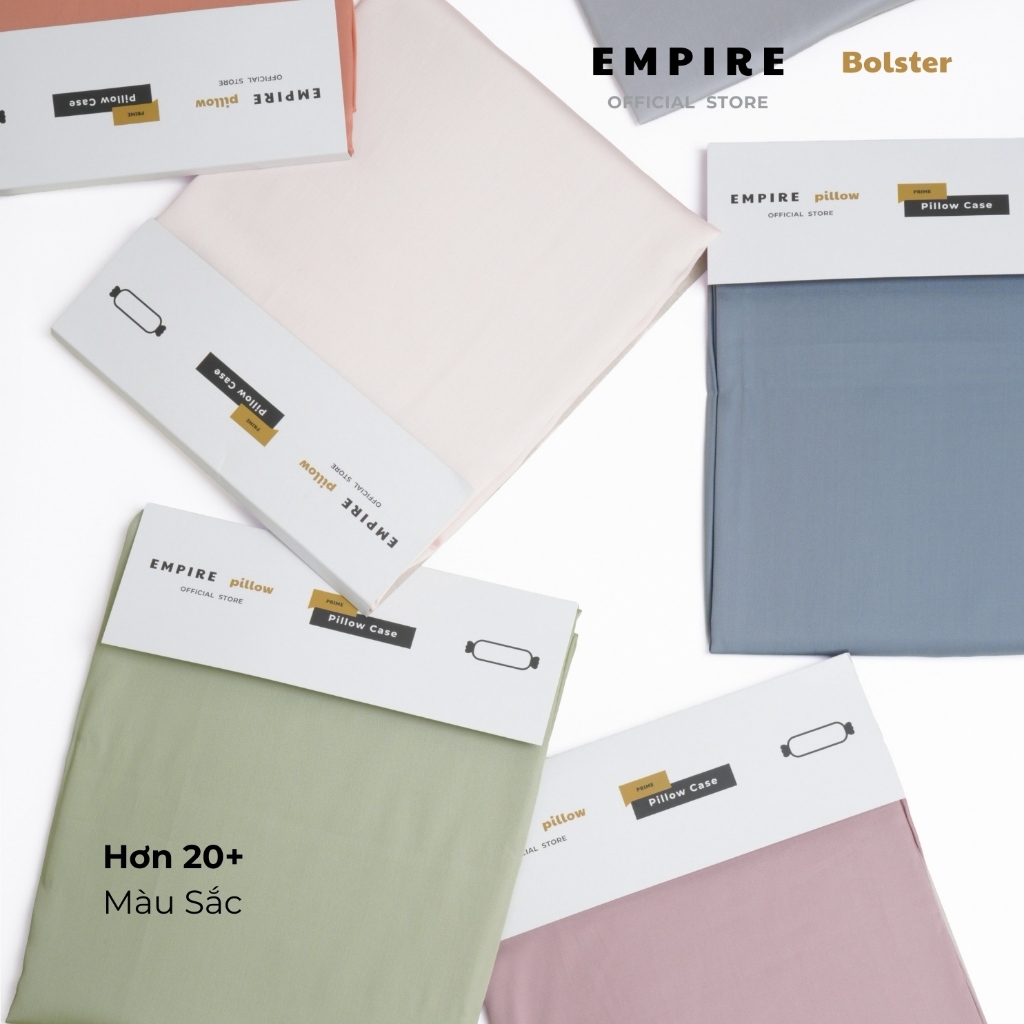 Vỏ Gối Ôm Lụa Tencel 80s Size 35x100cm Hàn Quốc Cao Cấp EMPIRE Màu Trơn Nhiều màu Dây kéo khoá