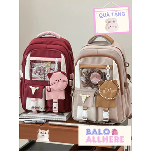 BaLo (XINHXINH) [ORDER] Balo Nữ Đi Học Cấp 1 Cấp 2 Cấp 3 Đại Học Cute Không Thấm Nước BL436